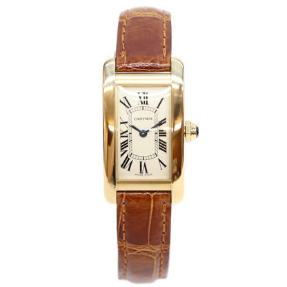 Cartier カルティエ W2601556 YG タンクアメリカン SM QZ時計 腕時計