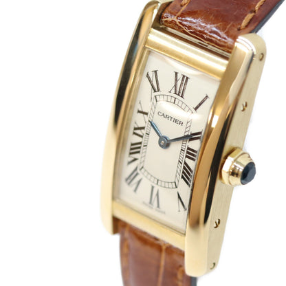 Cartier カルティエ W2601556 YG タンクアメリカン SM QZ時計 腕時計