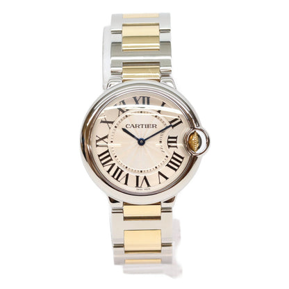 Cartier カルティエ W69008Z3 YG×SS コンビ バロンブルーMM 36mm QZ時計 腕時計