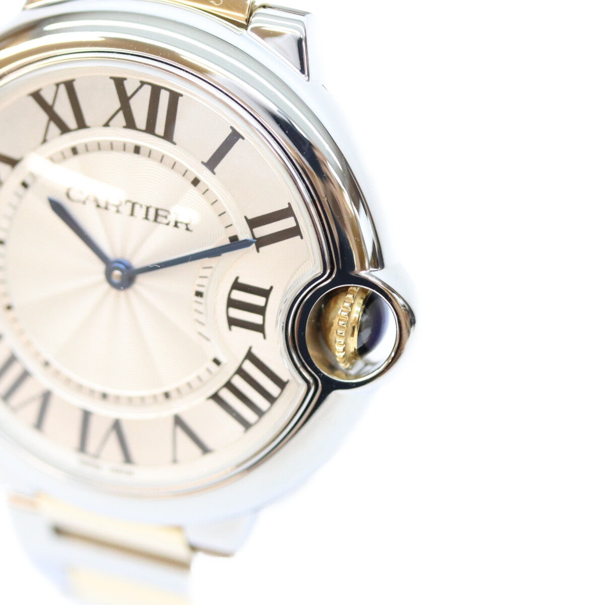 Cartier カルティエ W69008Z3 YG×SS コンビ バロンブルーMM 36mm QZ時計 腕時計