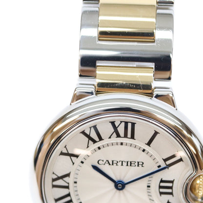 Cartier カルティエ W69008Z3 YG×SS コンビ バロンブルーMM 36mm QZ時計 腕時計