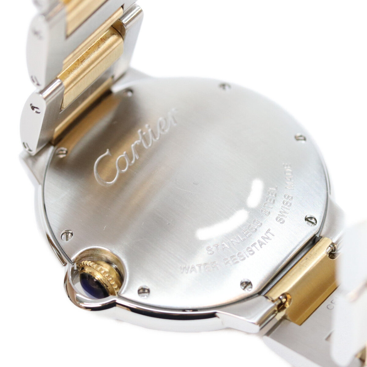 Cartier カルティエ W69008Z3 YG×SS コンビ バロンブルーMM 36mm QZ時計 腕時計