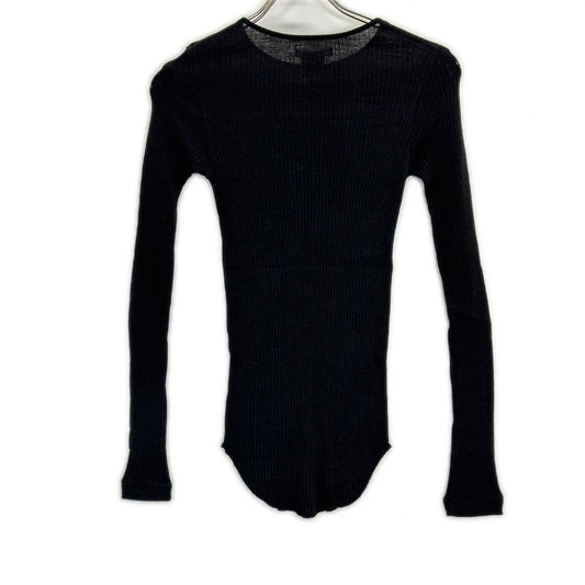 FUMIKA UCHIDA フミカウチダ ブラック WOOL SILK CREW-NECK LONG Tシャツ トップス