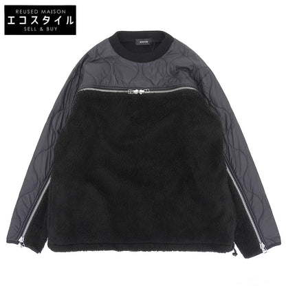 ZUCCA ズッカ キルティング ボア 切り替え ボアフリース トップス メンズ ブラック M トップス