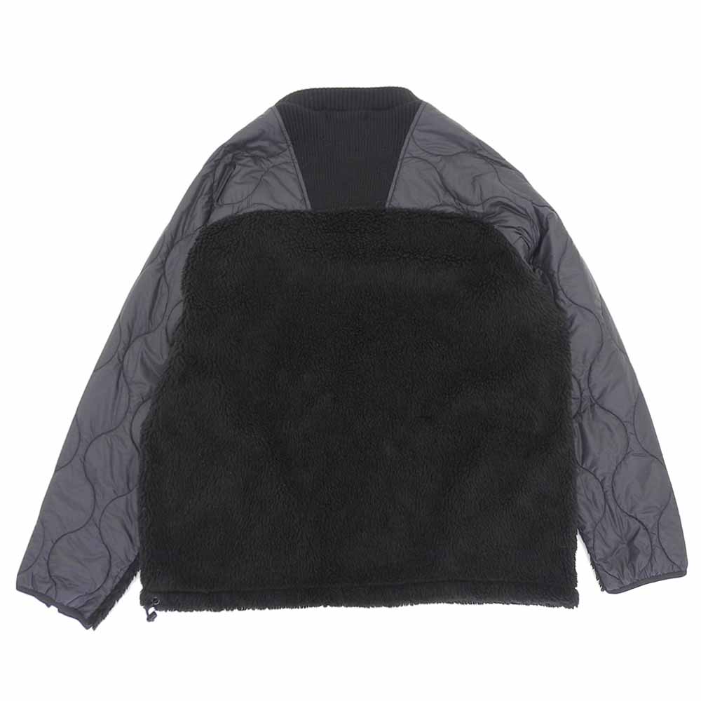 ZUCCA ズッカ キルティング ボア 切り替え ボアフリース トップス メンズ ブラック M トップス