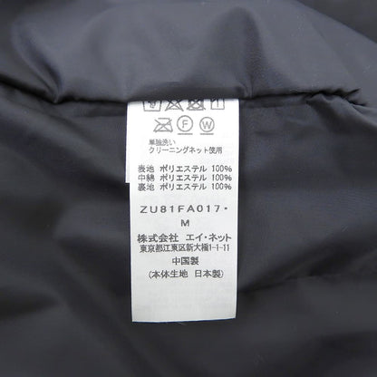 ZUCCA ズッカ 美品 中綿 ベルト付 キルティング コート レディース ブラック M ZU81FA017 コート