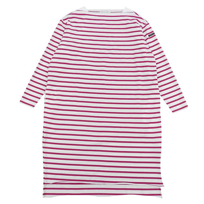 AMERICANA アメリカーナ 美品 ボーダー ボートネック ワンピース レディース コットン ホワイト×ピンク ワンピース