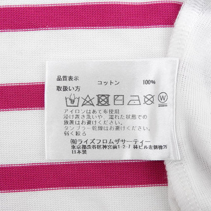 AMERICANA アメリカーナ 美品 ボーダー ボートネック ワンピース レディース コットン ホワイト×ピンク ワンピース