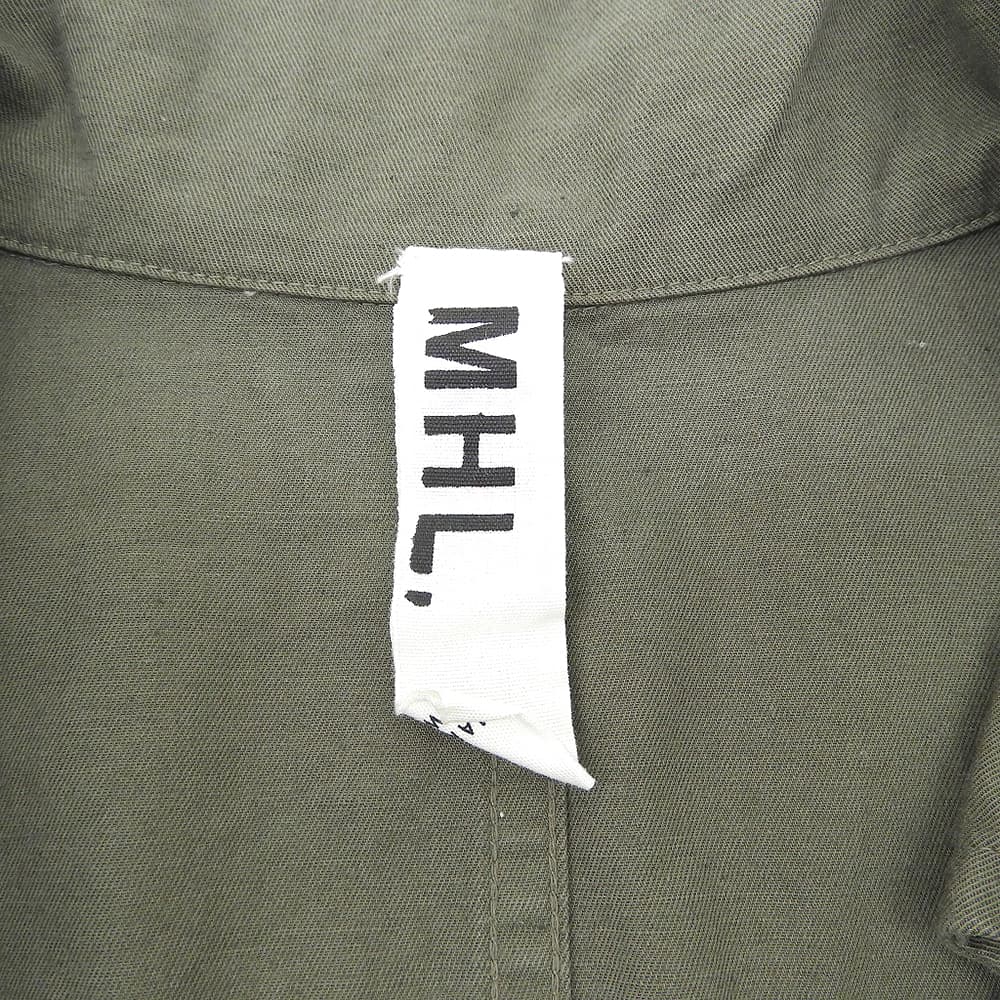 MHL. エムエイチエル コットン リネン ステンカラー コート レディース カーキ II 595-8258501 コート