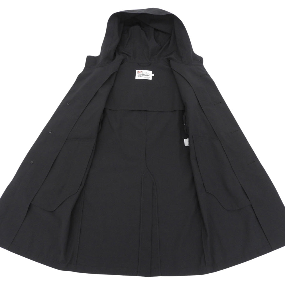 TRADITIONAL WEATHERWEAR トラディショナルウェザーウェア クリストン フーデッド ステンカラーコート メンズ ブラック 38 コート