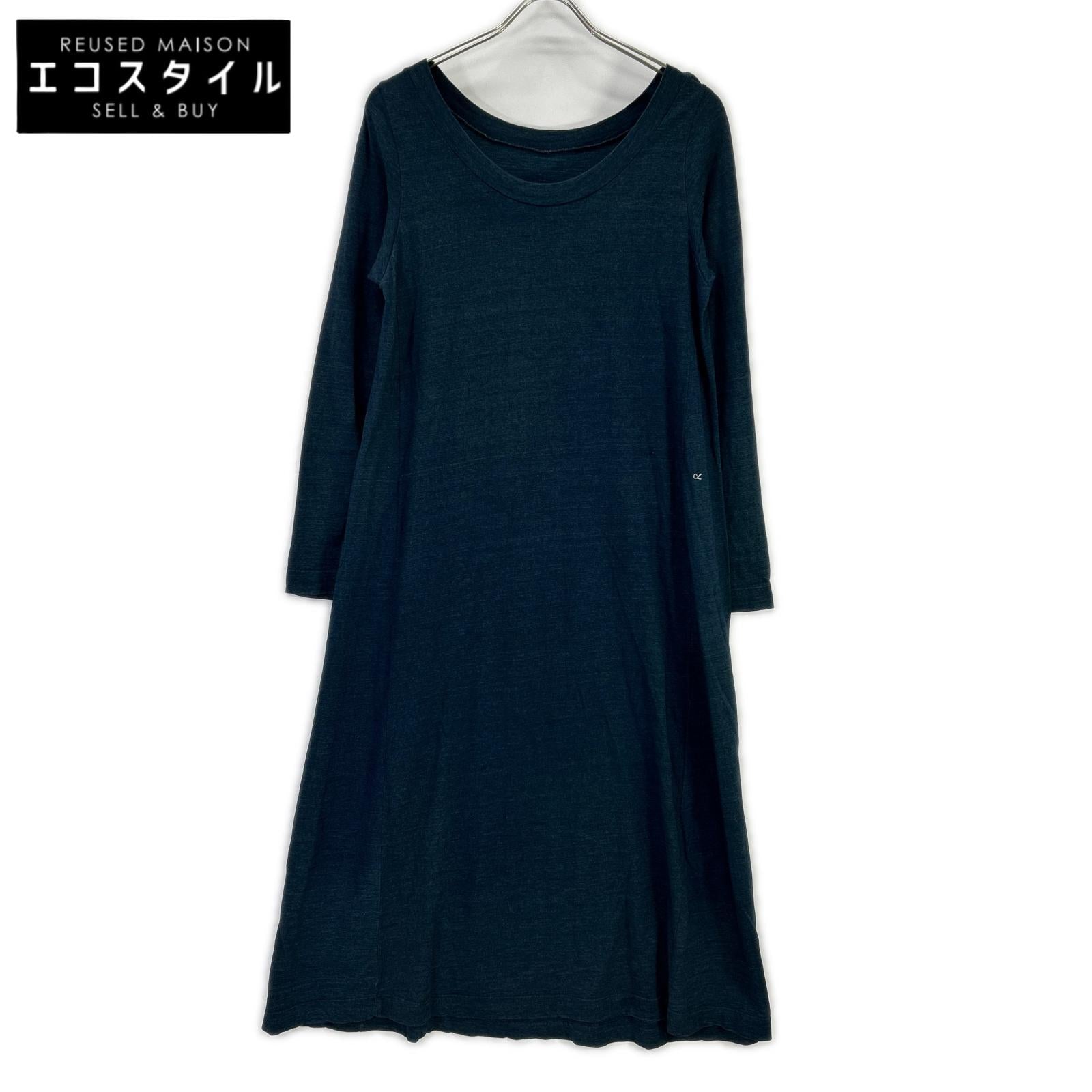 45R Forty-Five R MOTTAINAI Indigo Cotton Pullover Dress