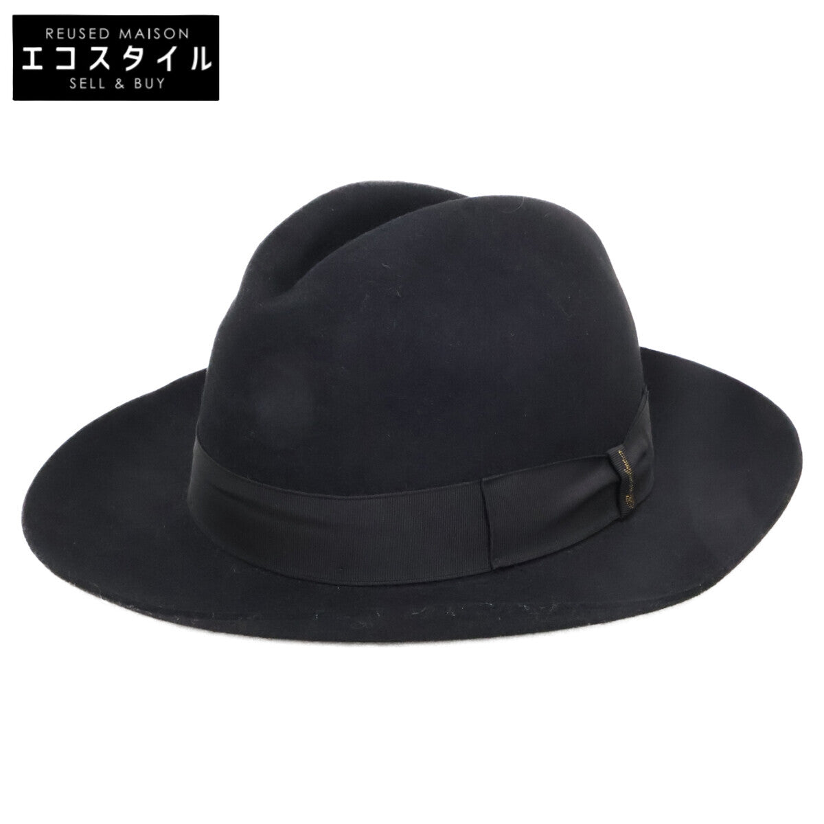 Borsalino ボルサリーノ 【美品】490002 0421 ラビットファーフェルト 中折れハット 帽子