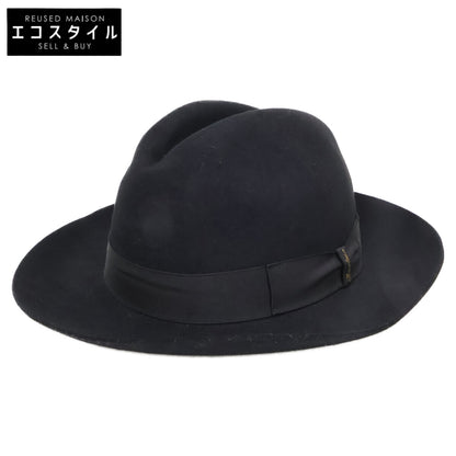 Borsalino ボルサリーノ 【美品】490002 0421 ラビットファーフェルト 中折れハット 帽子