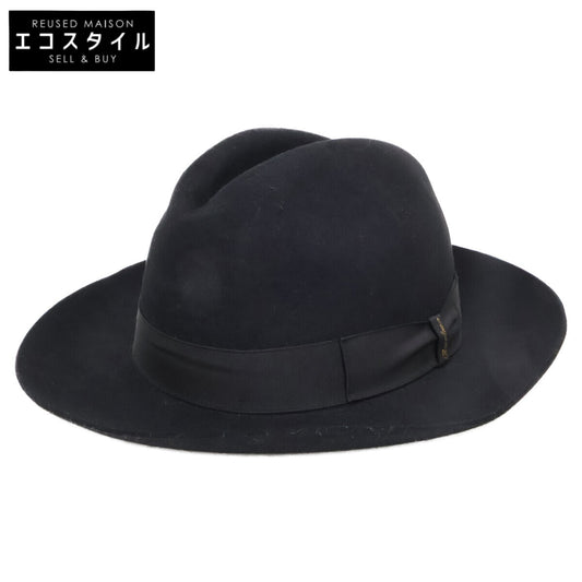 Borsalino ボルサリーノ 【美品】490002 0421 ラビットファーフェルト 中折れハット 帽子