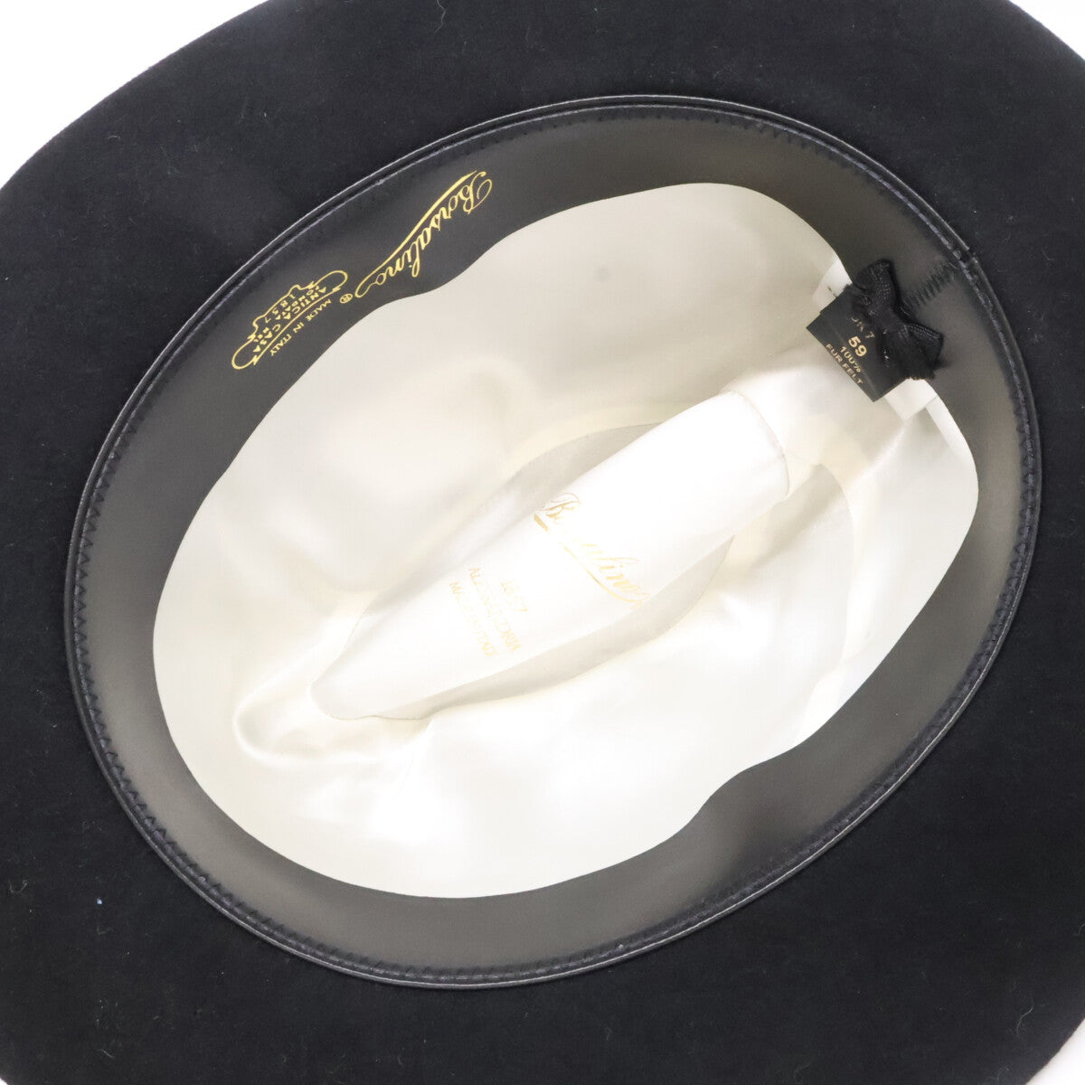 Borsalino ボルサリーノ 【美品】490002 0421 ラビットファーフェルト 中折れハット 帽子