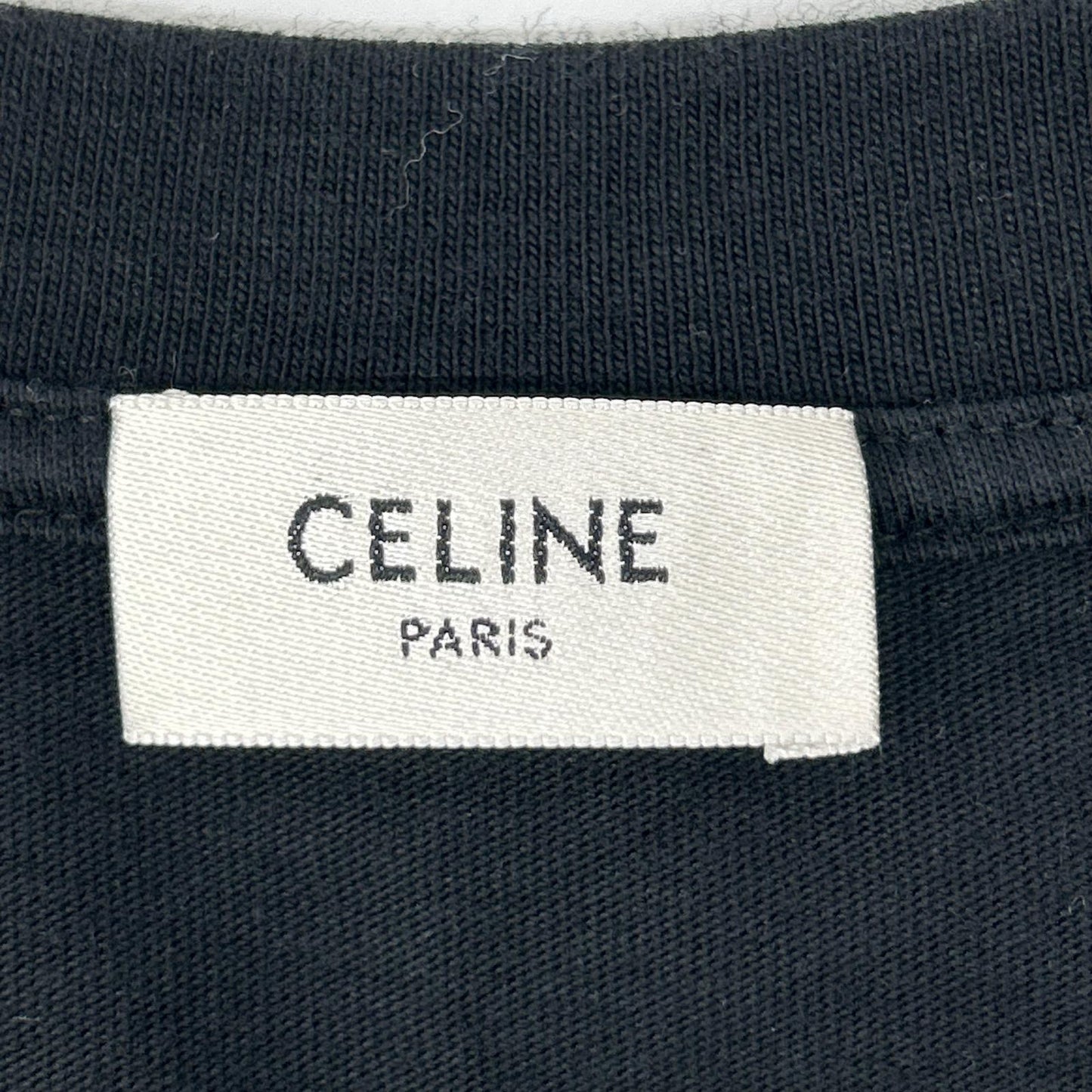 CELINE セリーヌ 【新品同様/国内正規】RX0LB1242 ロゴプリント コットンジャージー 半袖Tシャツ トップス
