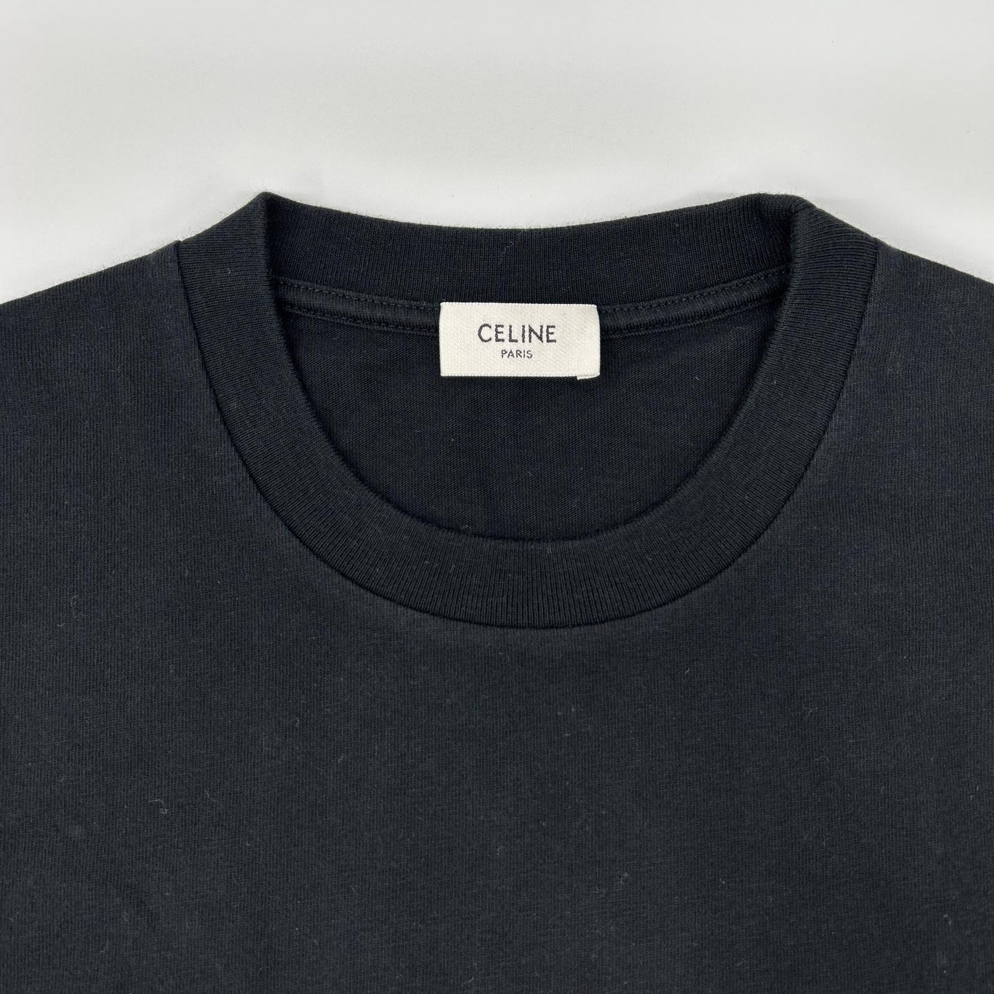 CELINE セリーヌ 【新品同様/国内正規】RX0LB1242 ロゴプリント コットンジャージー 半袖Tシャツ トップス