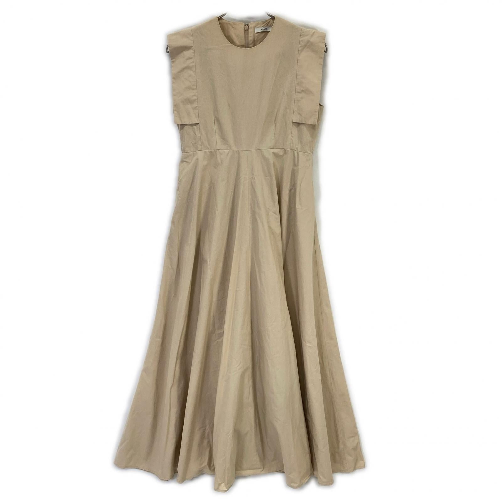 CLANE クラネ 14112-5282 ベージュ SQUARE SLEEVE ONE PIECE ワンピース
