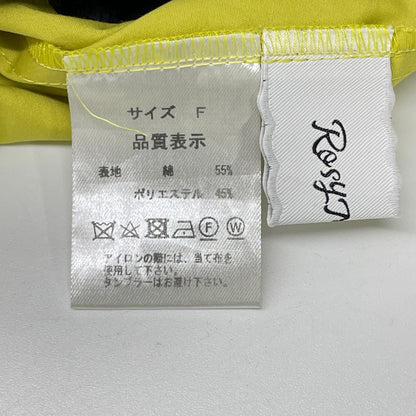 Rosy Monster ロージーモンスター イエロー ポリコットン パフスリーブワンピース ワンピース
