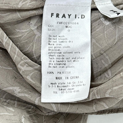 FRAY I.D フレイアイディー FWF0211084 パープル シャーリングシフォンワンピース ワンピース