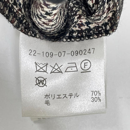 ESTNATION エストネーション ブラウン ハウンドトゥース テーパードスラックス ボトムス