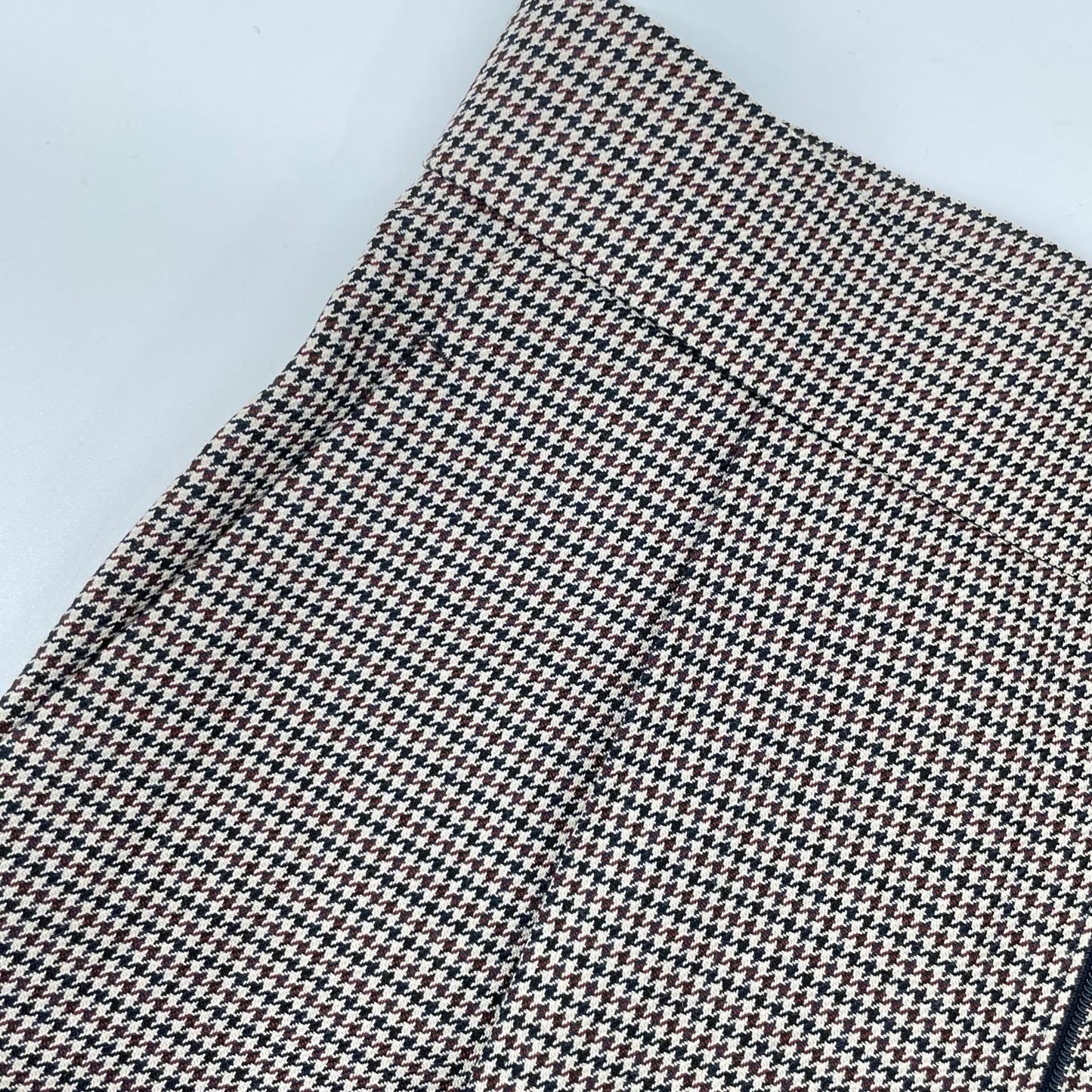 ESTNATION エストネーション ブラウン ハウンドトゥース テーパードスラックス ボトムス