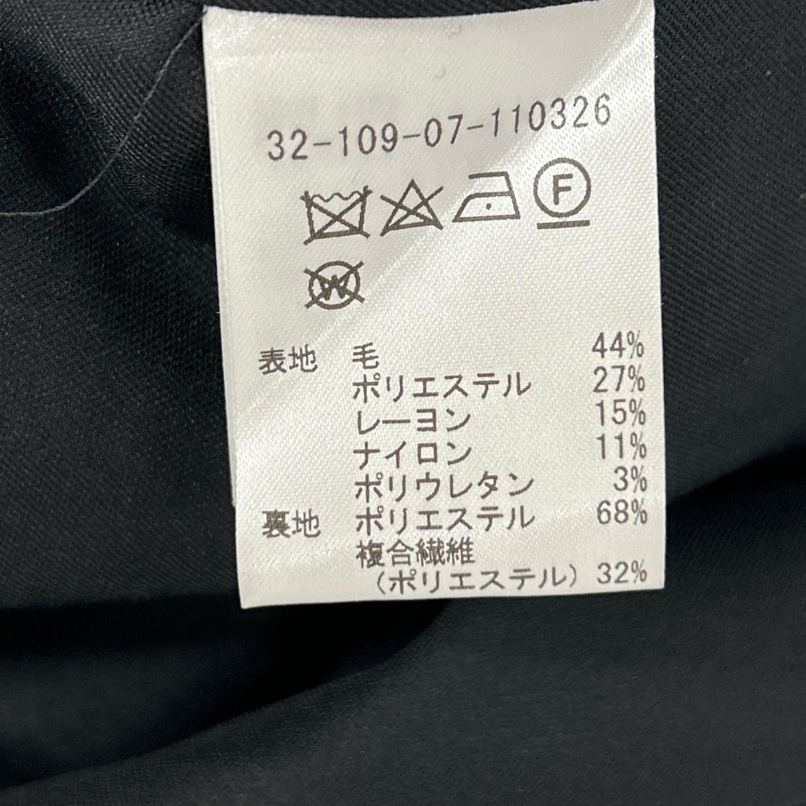 ESTNATION エストネーション 32-109-07-110326 グレー ノータック サイドジップ スラックス ボトムス