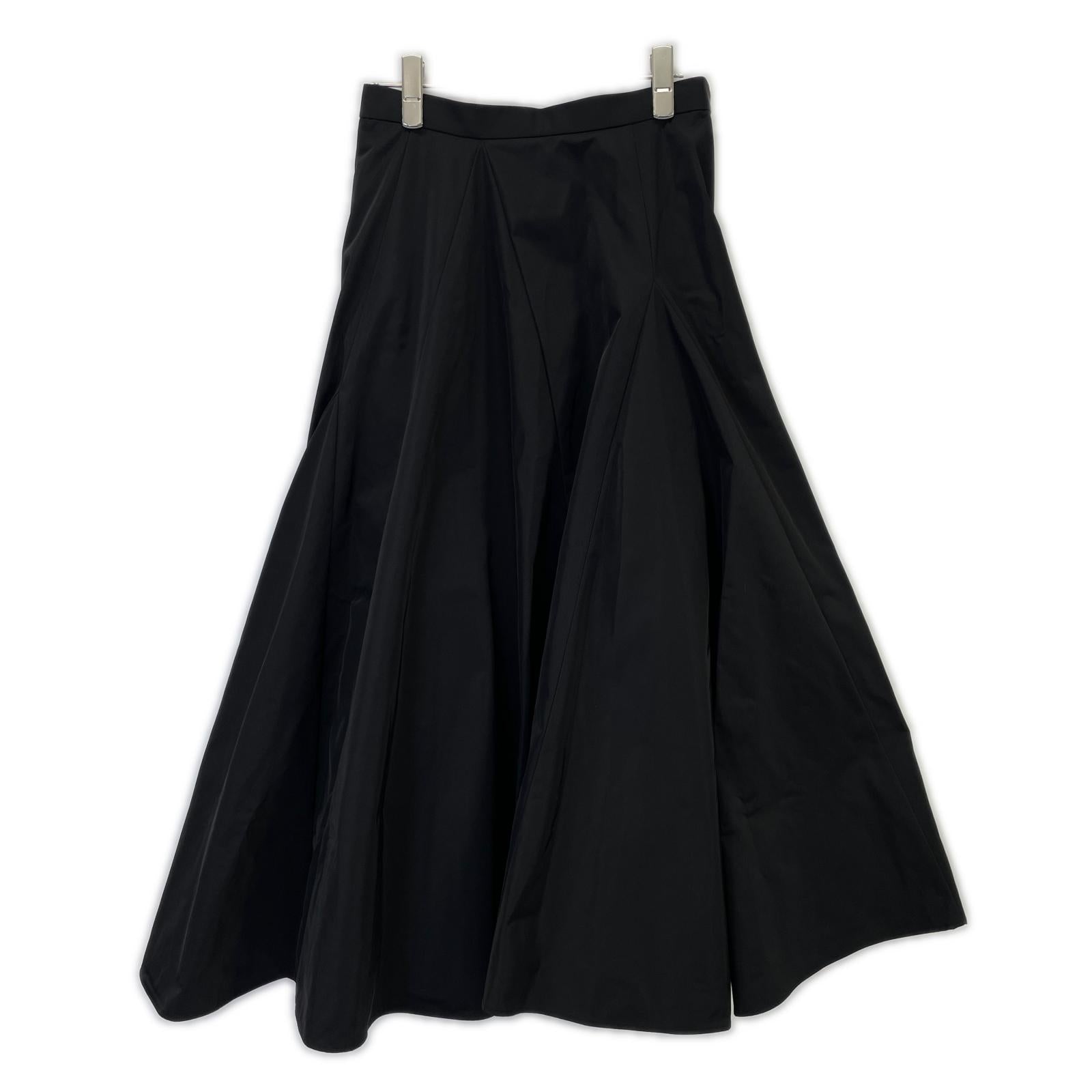 ENFOLD エンフォルド 300HS131-0600 24SS ブラック ポリエステル VOLUME FLARE SKIRT スカート
