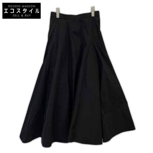 ENFOLD エンフォルド 300HS131-0600 24SS ブラック ポリエステル VOLUME FLARE SKIRT スカート