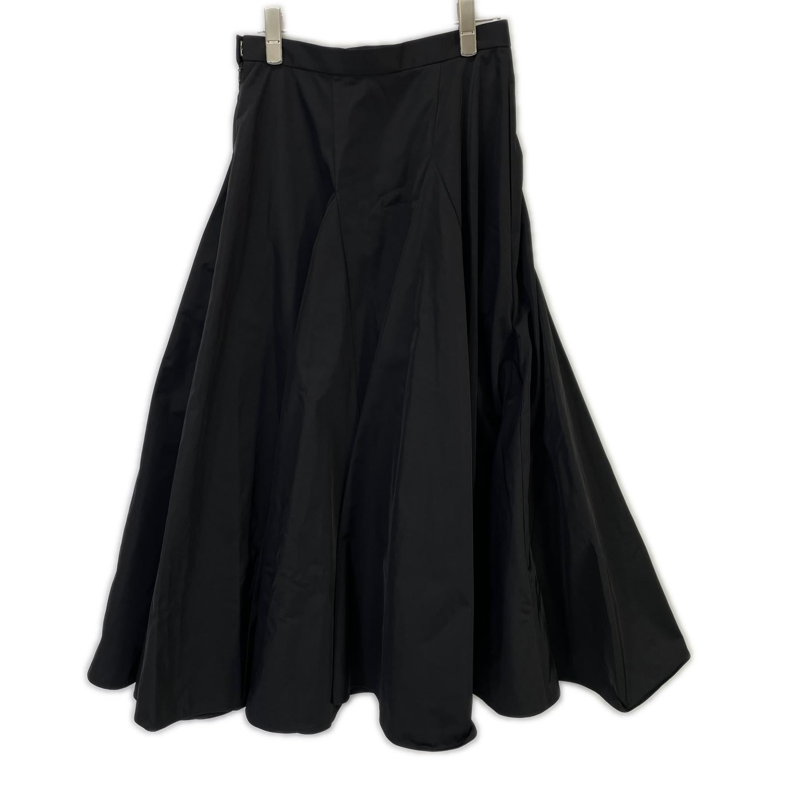 ENFOLD エンフォルド 300HS131-0600 24SS ブラック ポリエステル VOLUME FLARE SKIRT スカート