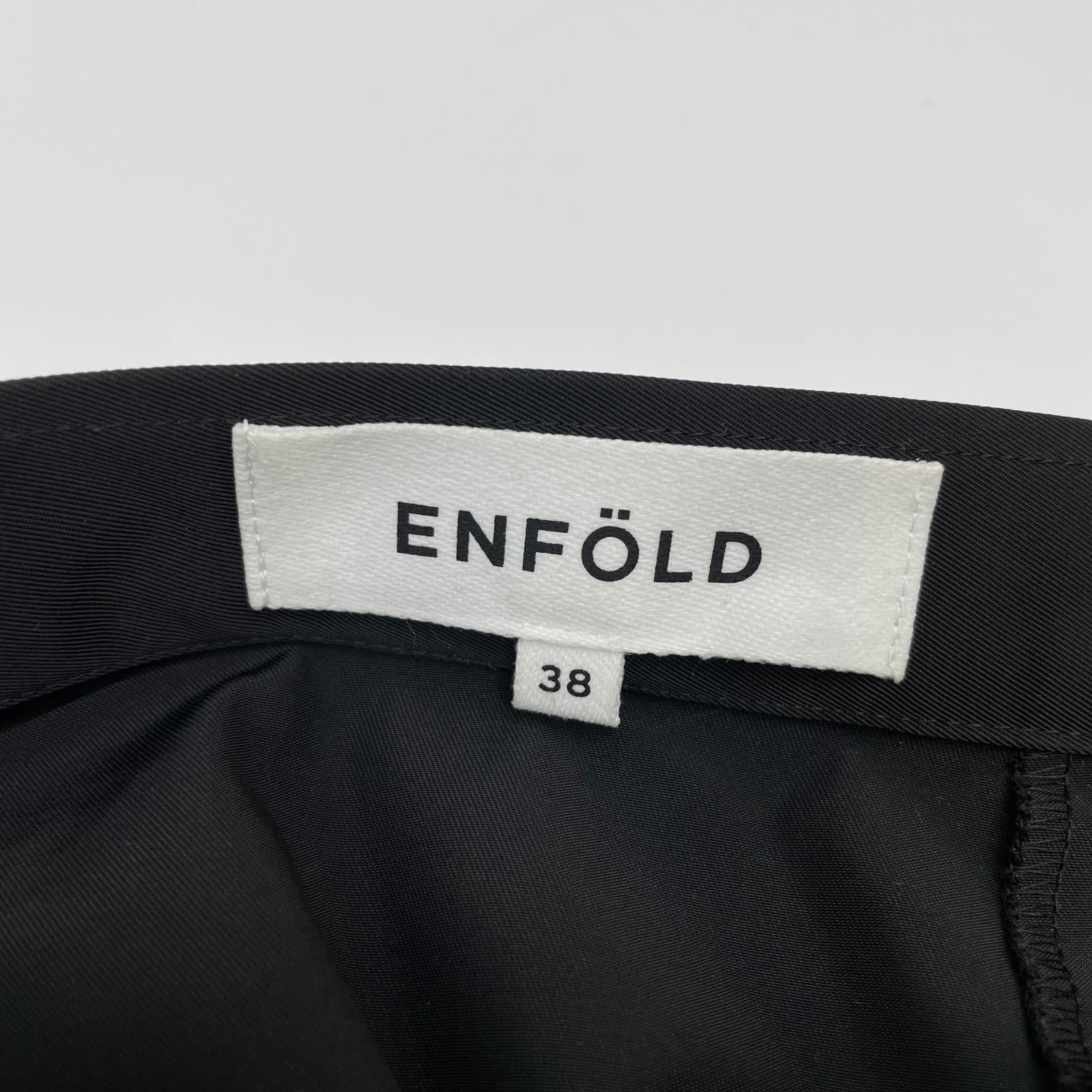 ENFOLD エンフォルド 300HS131-0600 24SS ブラック ポリエステル VOLUME FLARE SKIRT スカート