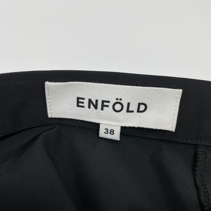 ENFOLD エンフォルド 300HS131-0600 24SS ブラック ポリエステル VOLUME FLARE SKIRT スカート