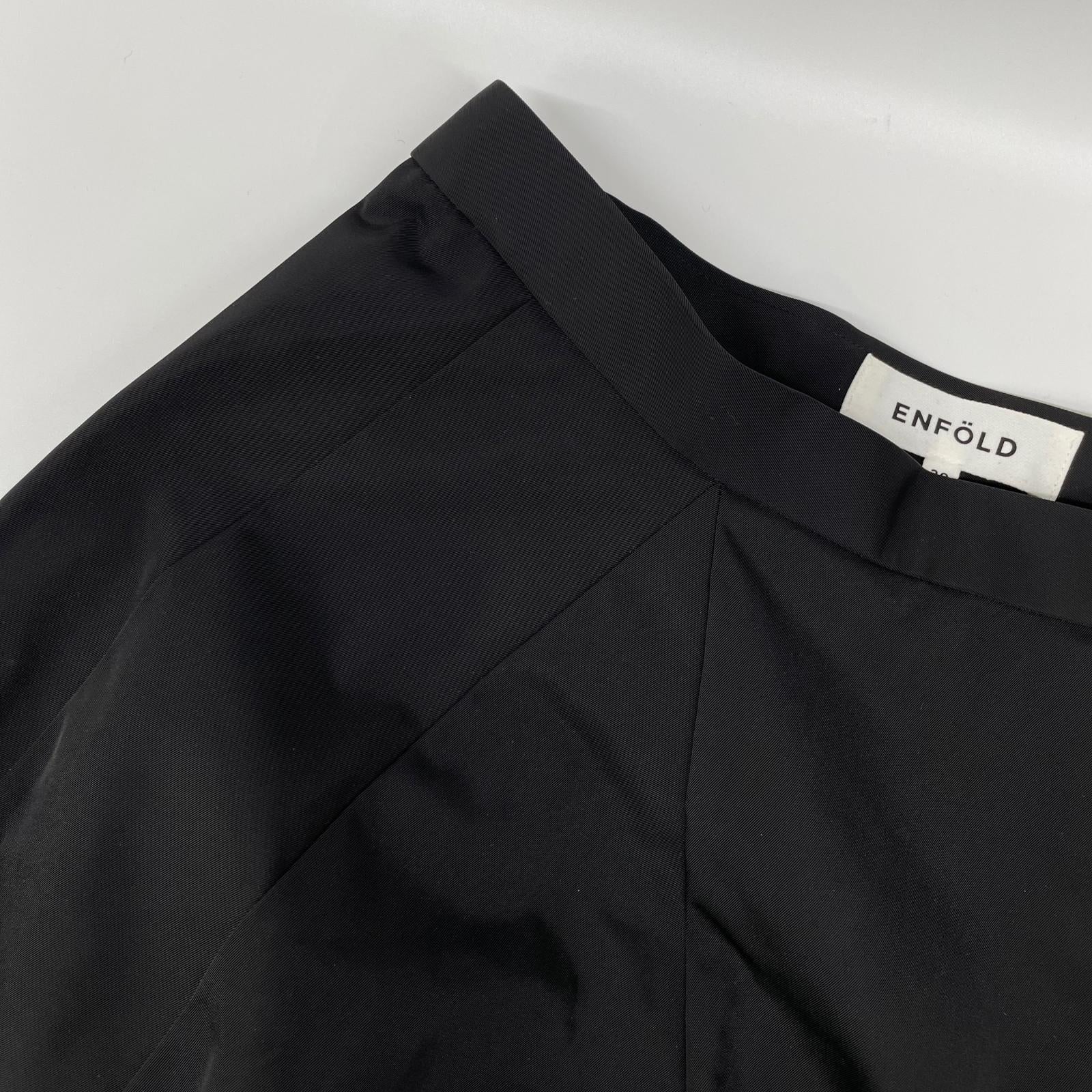 ENFOLD エンフォルド 300HS131-0600 24SS ブラック ポリエステル VOLUME FLARE SKIRT スカート