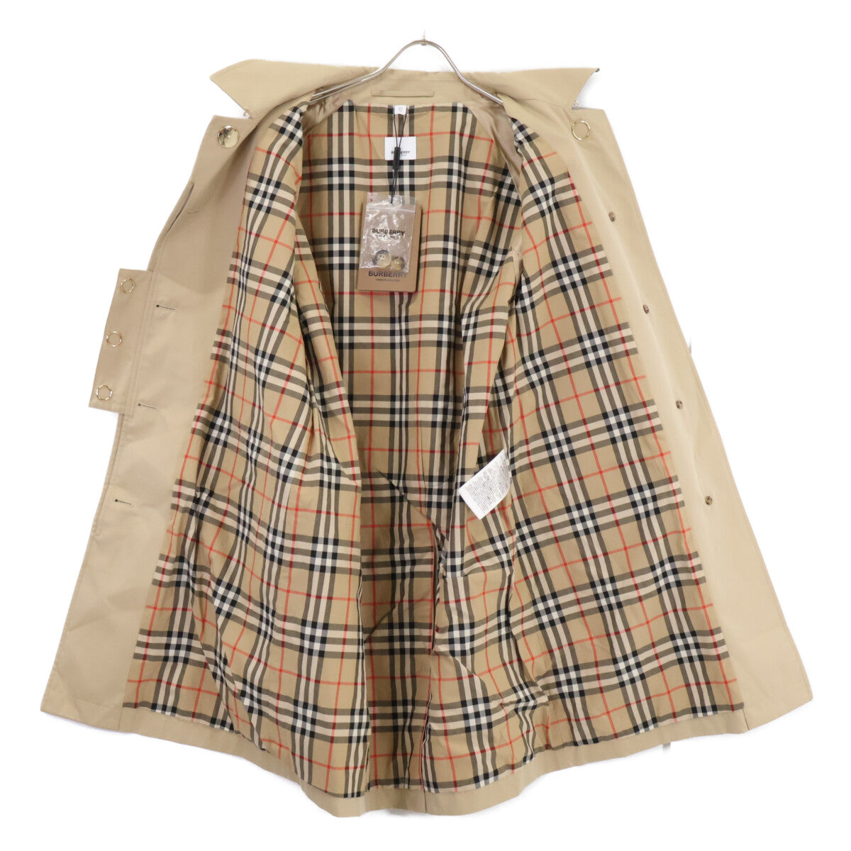 BURBERRY バーバリー 【新品同様/国内正規】8014410 裏地ノヴァチェック TBロゴレザーパッチ コート