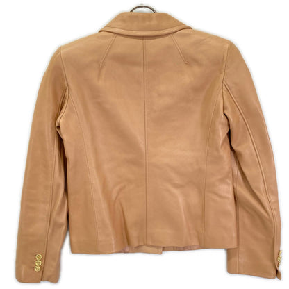 GUCCI グッチ 765899 ベージュ ロゴボタン ラムレザー ジャケット ジャケット