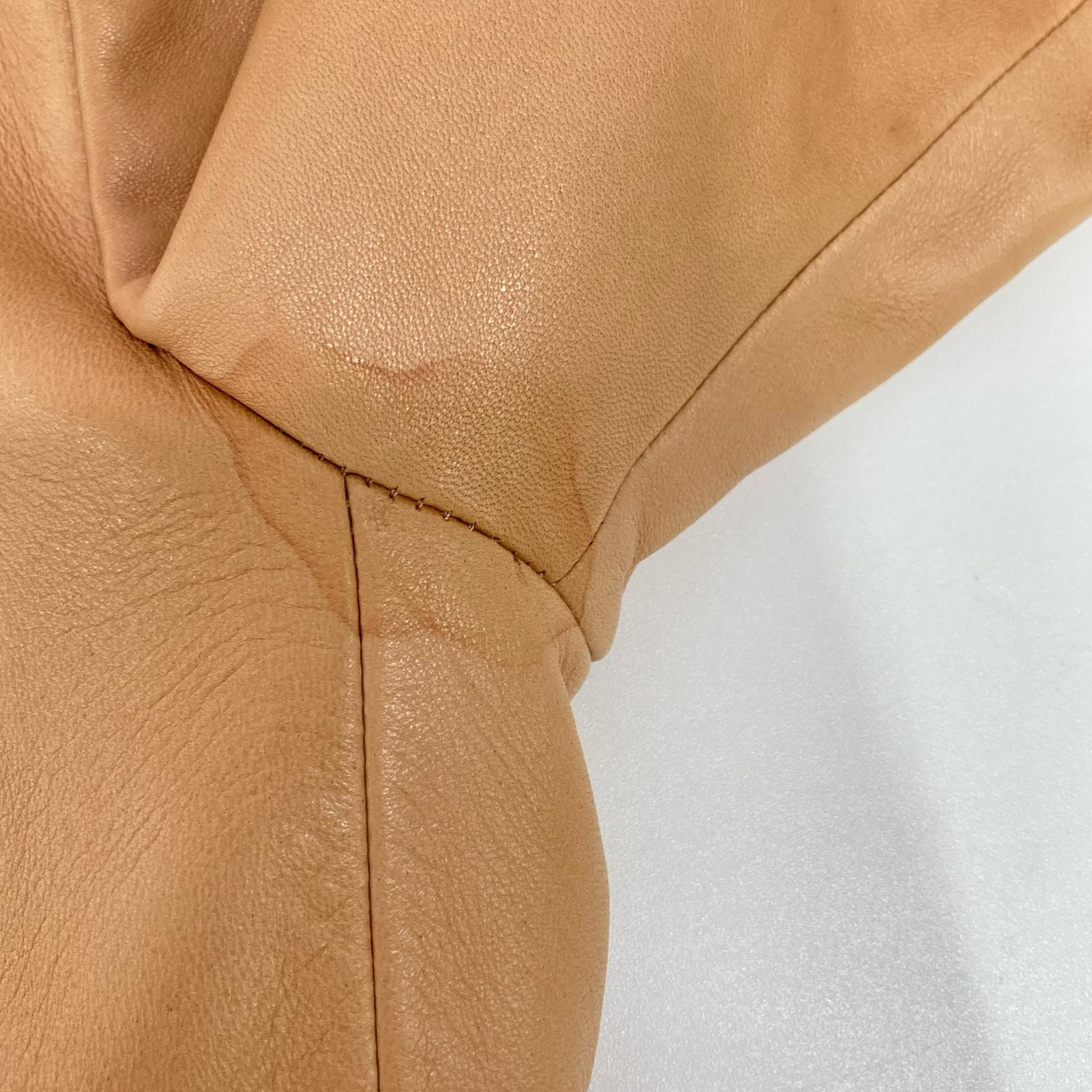 GUCCI グッチ 765899 ベージュ ロゴボタン ラムレザー ジャケット ジャケット