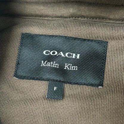 COACH コーチ ×Matin Kim ブラウン コットン エンブロイダード オーバーサイズド フーディー トップス