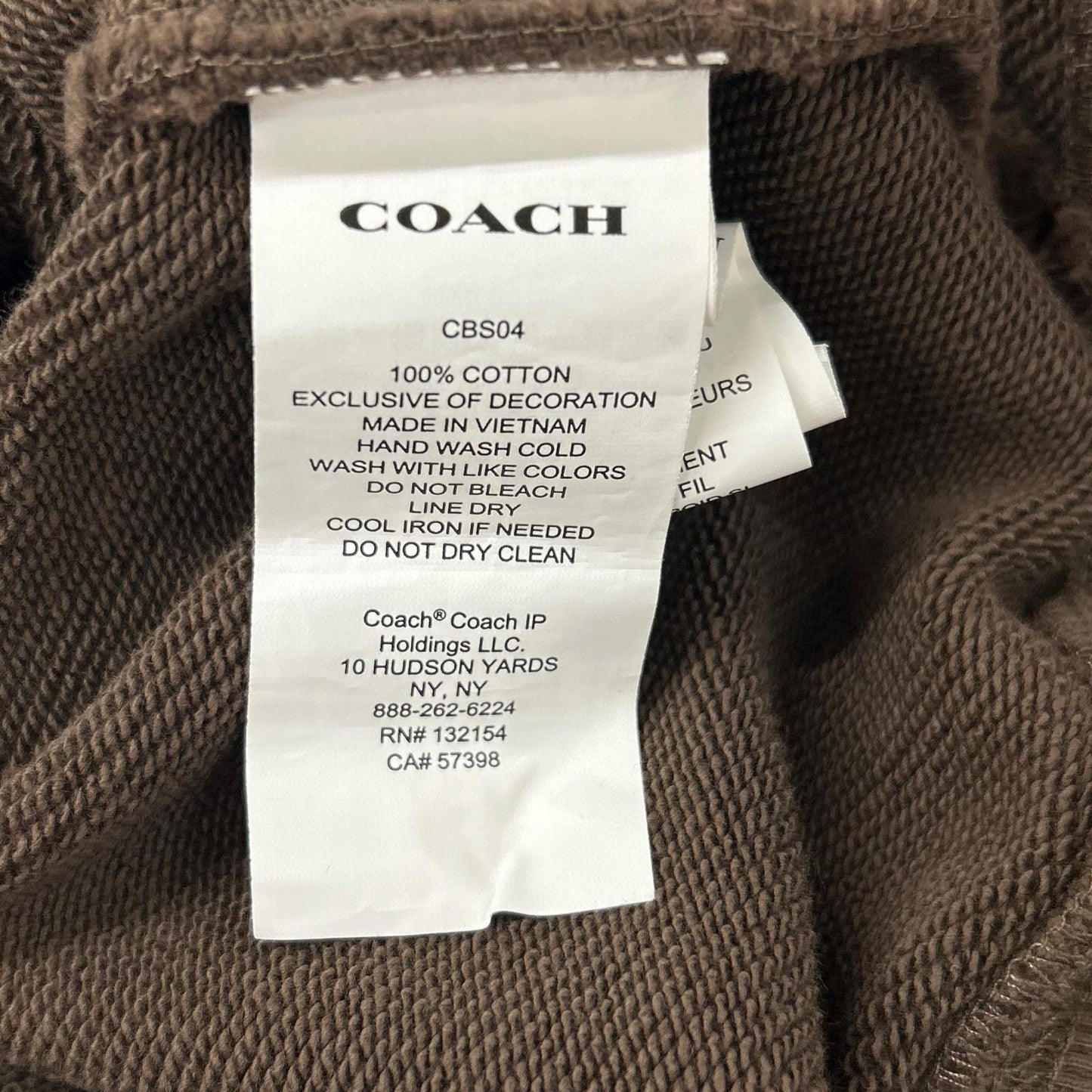 COACH コーチ ×Matin Kim ブラウン コットン エンブロイダード オーバーサイズド フーディー トップス