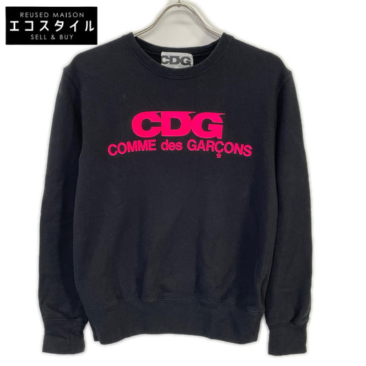 CDG シーディージー SZ-T087 ブラック コットン ロゴスウェット トップス