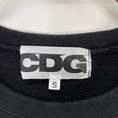 CDG シーディージー SZ-T087 ブラック コットン ロゴスウェット トップス