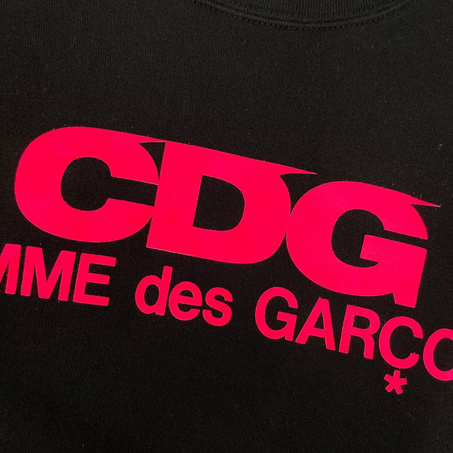CDG シーディージー SZ-T087 ブラック コットン ロゴスウェット トップス