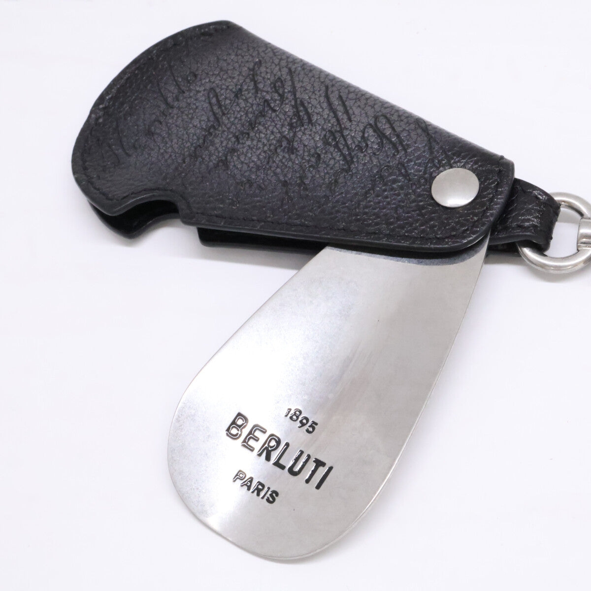 berluti ベルルッティ 【美品】ヴェネチア ソフト カーフレザー メタル シューホーン キーリング
