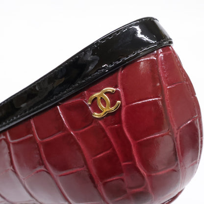 CHANEL シャネル G47181 26SS クロコダイルエンボス×パテント ヒールパンプス シューズ