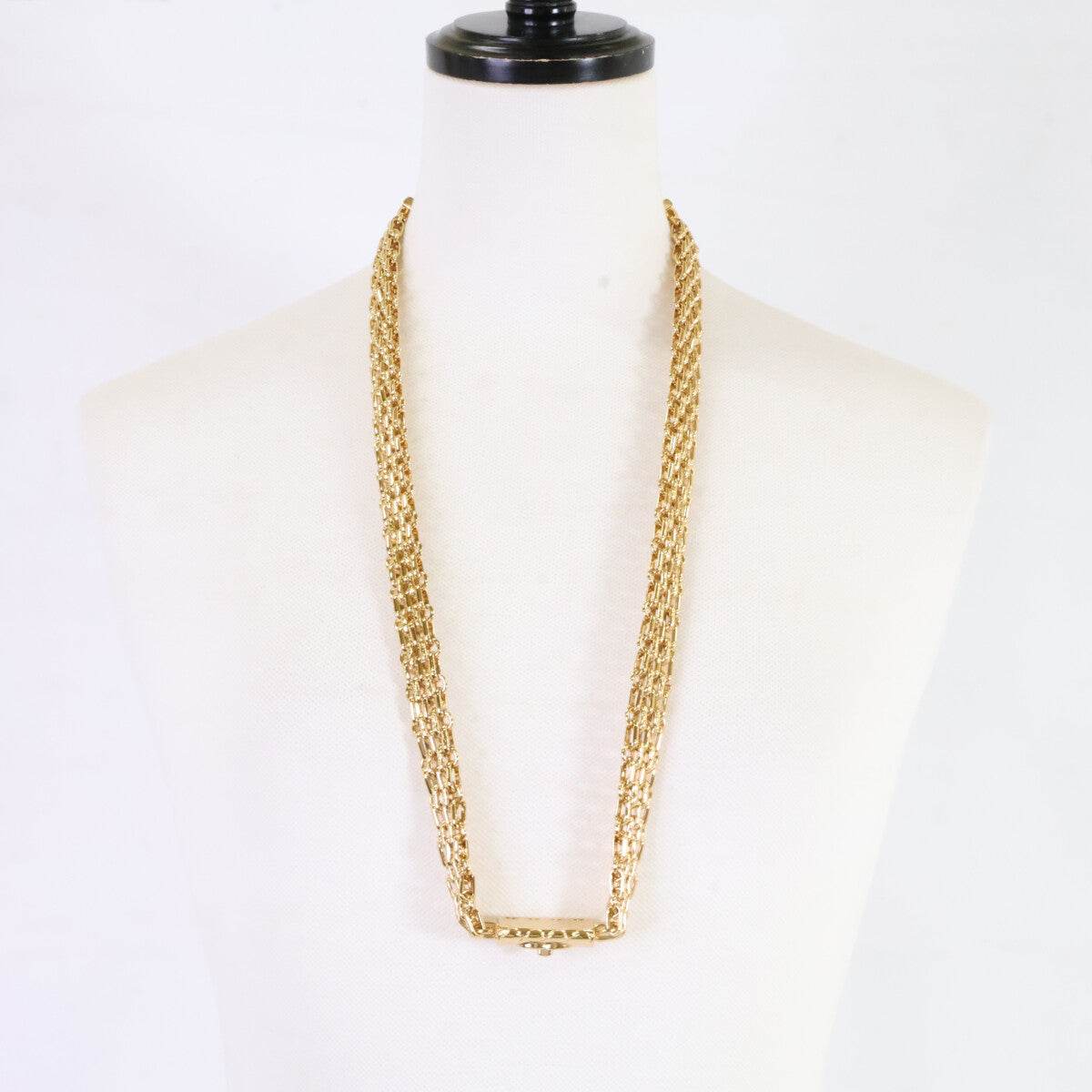 CHANEL シャネル 美品 ABB839 B23K マトラッセバッグモチーフ ココマーク チェーン ネックレス