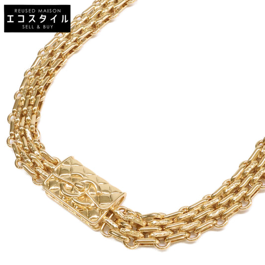 CHANEL シャネル 美品 ABB839 B23K マトラッセバッグモチーフ ココマーク チェーン ネックレス