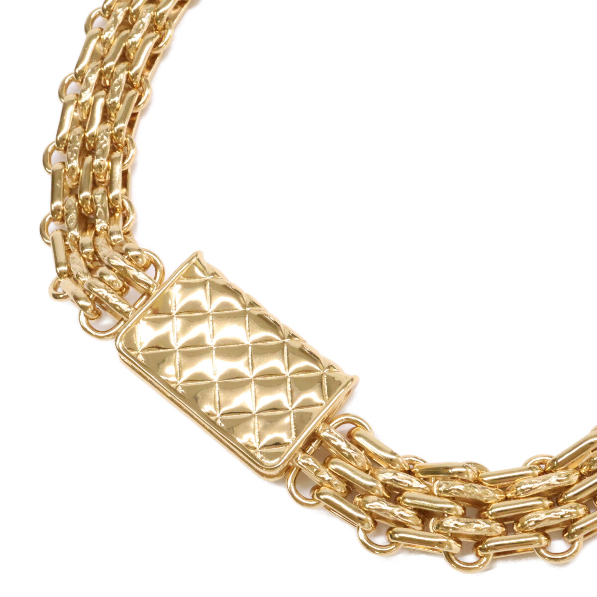CHANEL シャネル 美品 ABB839 B23K マトラッセバッグモチーフ ココマーク チェーン ネックレス
