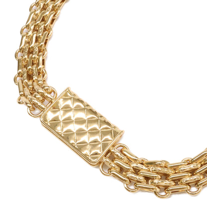 CHANEL シャネル 美品 ABB839 B23K マトラッセバッグモチーフ ココマーク チェーン ネックレス