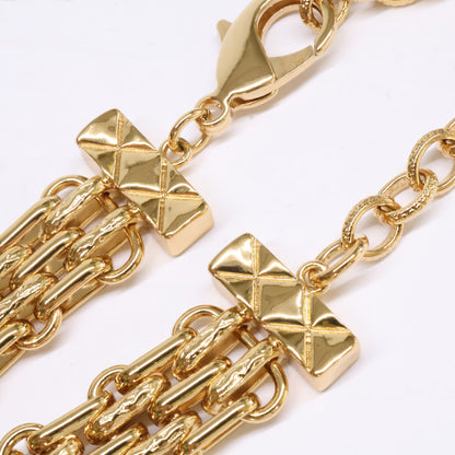 CHANEL シャネル 美品 ABB839 B23K マトラッセバッグモチーフ ココマーク チェーン ネックレス