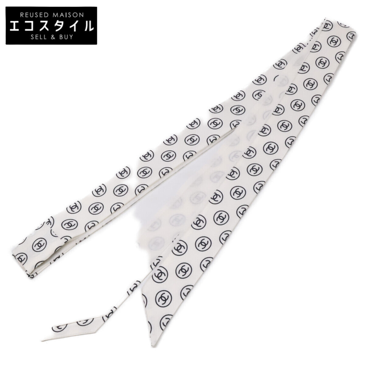 CHANEL シャネル [Excellent Condition] 25-26AW AAB535 CC-Mark Silk Hair Band Scarf