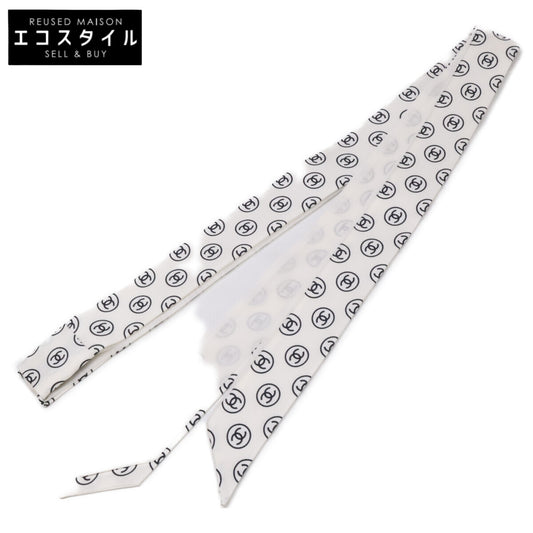 CHANEL シャネル [Excellent Condition] 25-26AW AAB535 CC-Mark Silk Hair Band Scarf